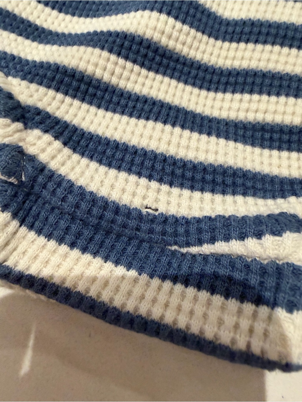 Zara 3 piece 3-6m Striped Knit Baby Set - blue & Cream - Picture 3 of 6